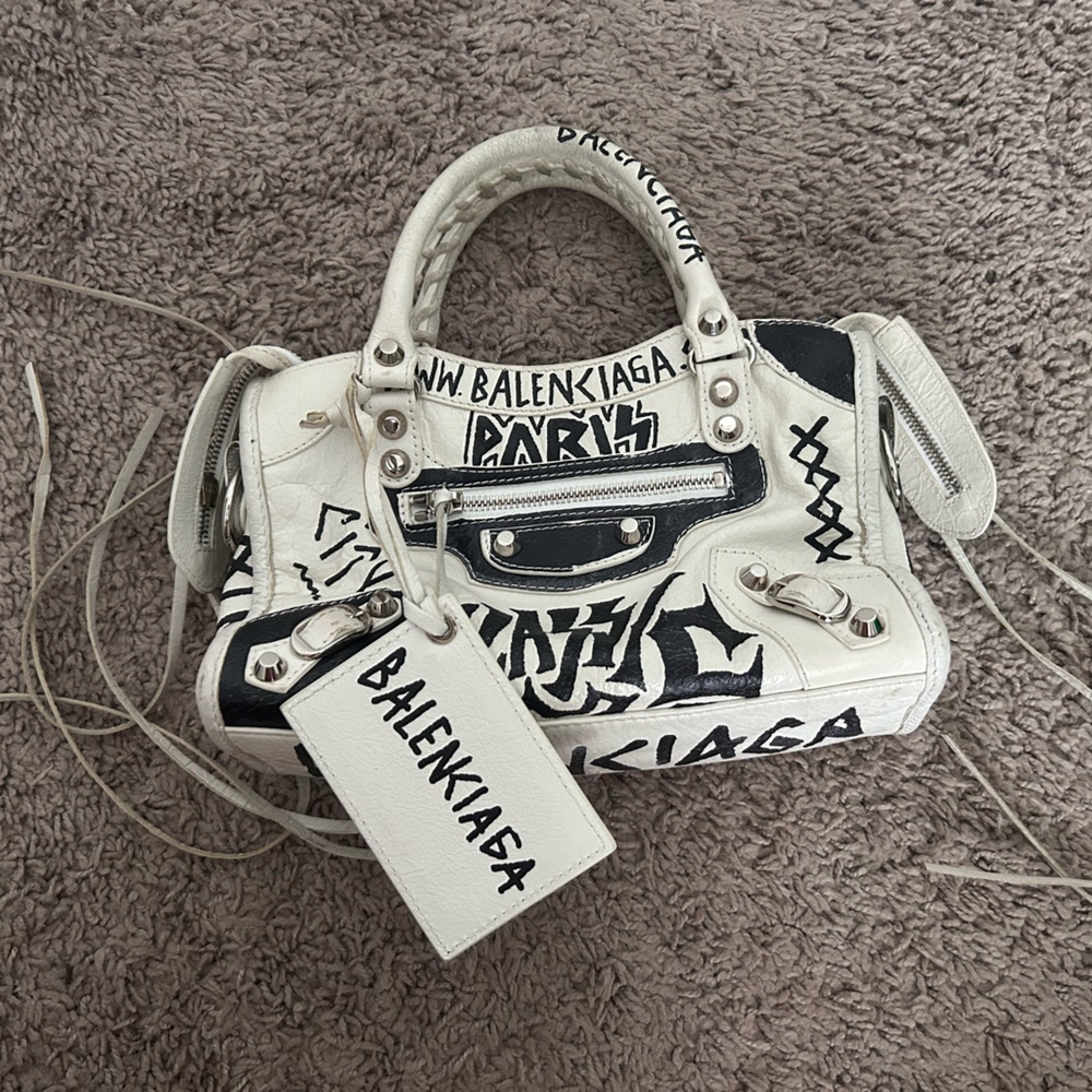 Balenciaga Mini Graffiti City Bag